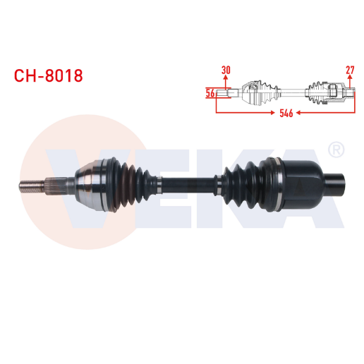 KOMPLE AKS SAG ON UZUNLUK 546mm CHEVROLET CAPTIVA (C100, C140) 2.0 D 2011 4802979